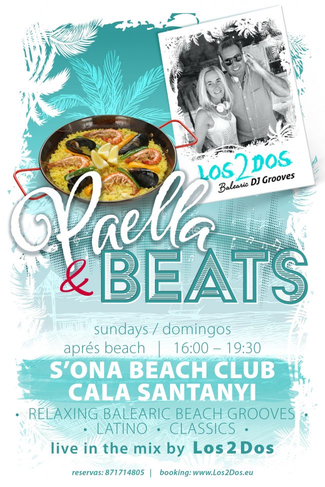 PaellaBeats_Format_hoch_RGB_210709_01_Zeic-henflache-1 Los2Dos Mallorca bei Paelly & Beats sonntag im S'ona Beach Club Cala Santanyi