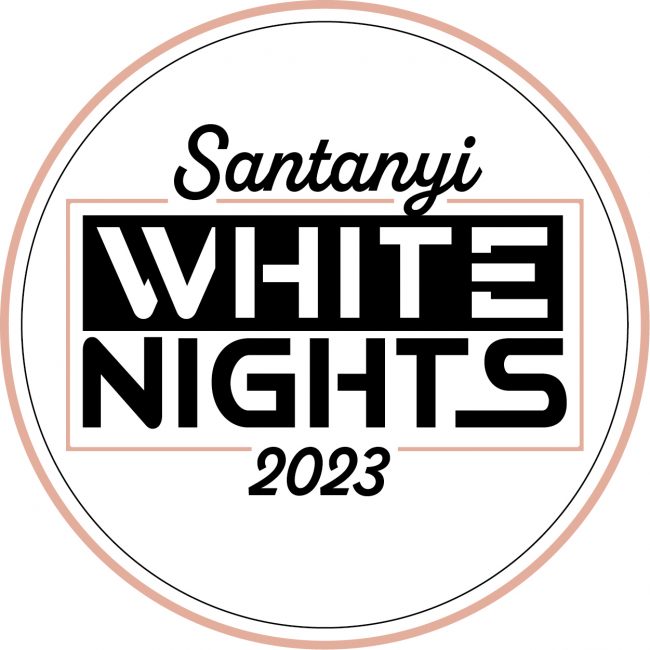 SANTANYI WHITE NIGHTs Logo 2023 by Los2dos Mallorca Balearic DJ Grooves
