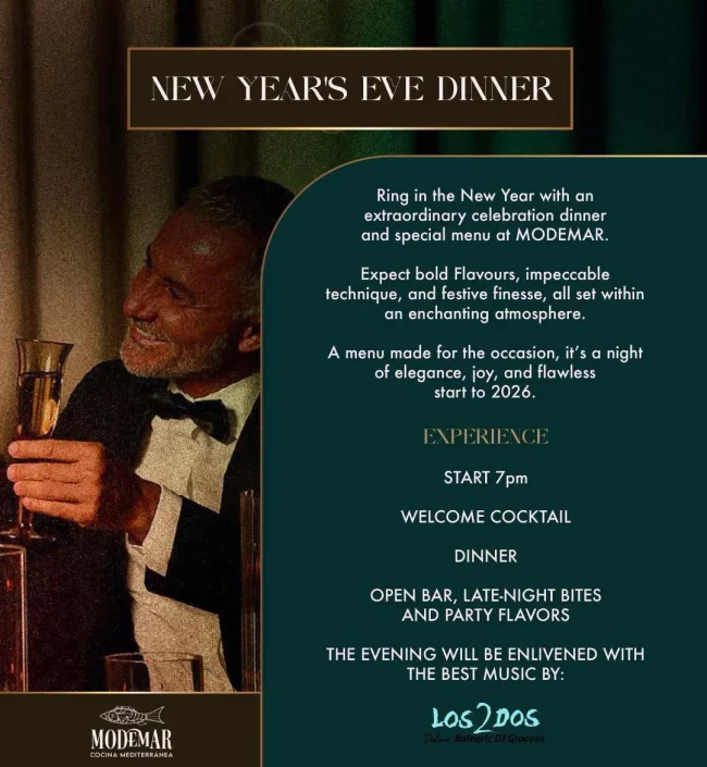 los2dos_newyearseve2025-dinner Exklusive Silvesterveranstaltung im Modemar: Vorstellung des New Year’s Eve Dinners 2025 mit Welcome-Cocktail, Dinner, Open Bar und Musik von Los2Dos.