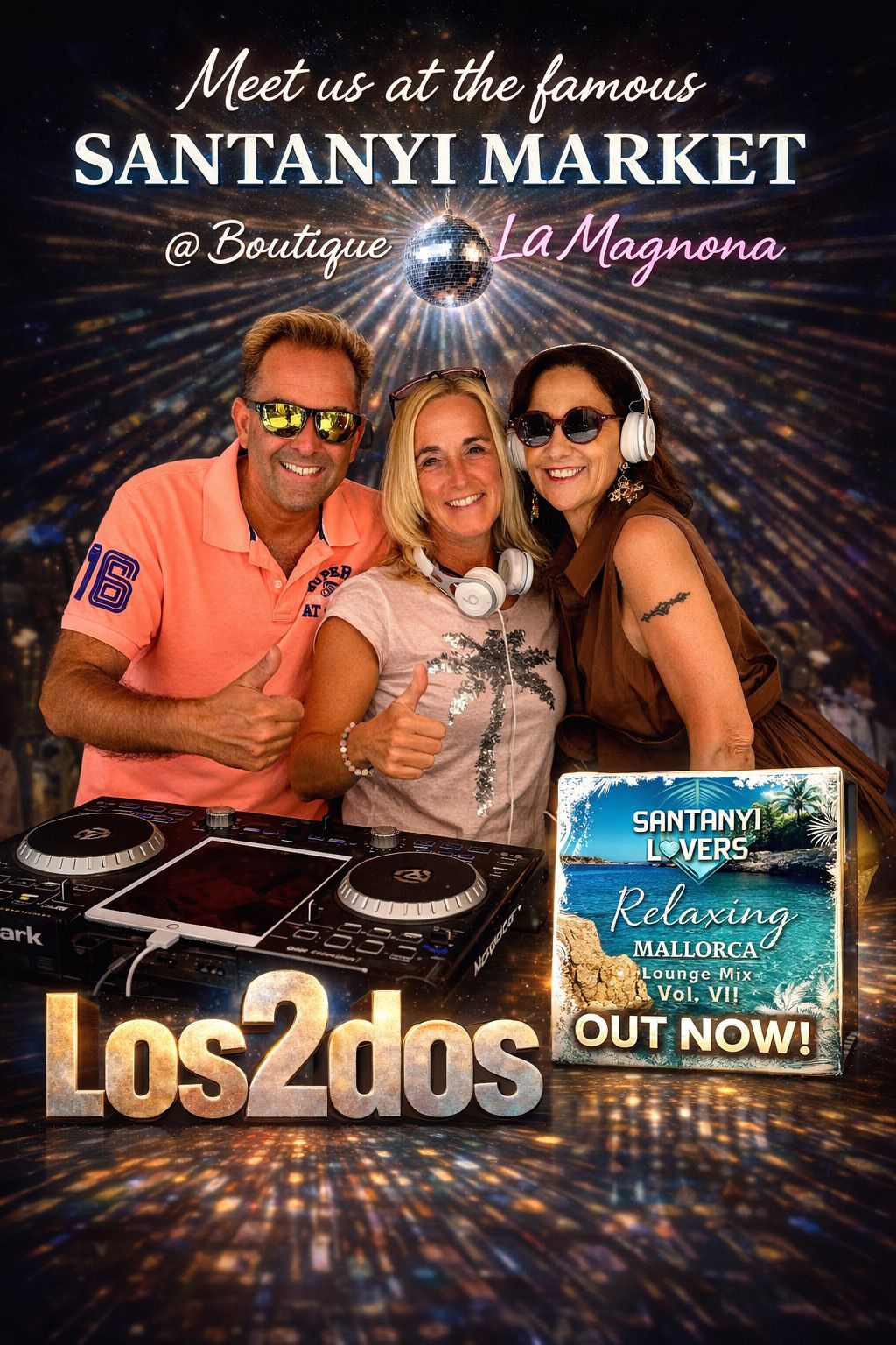 Los2dos LIVE auf dem Markt von Santanyi Mallorca von April bis November jeweils mittwochs und samstags von 10:30 bis 14:00 Uhr