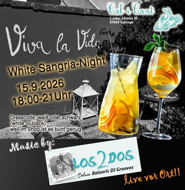 Viva la Vida White & Black Sangria Night by los2dos Mallorca Deluxe Balearic DJ Grooves